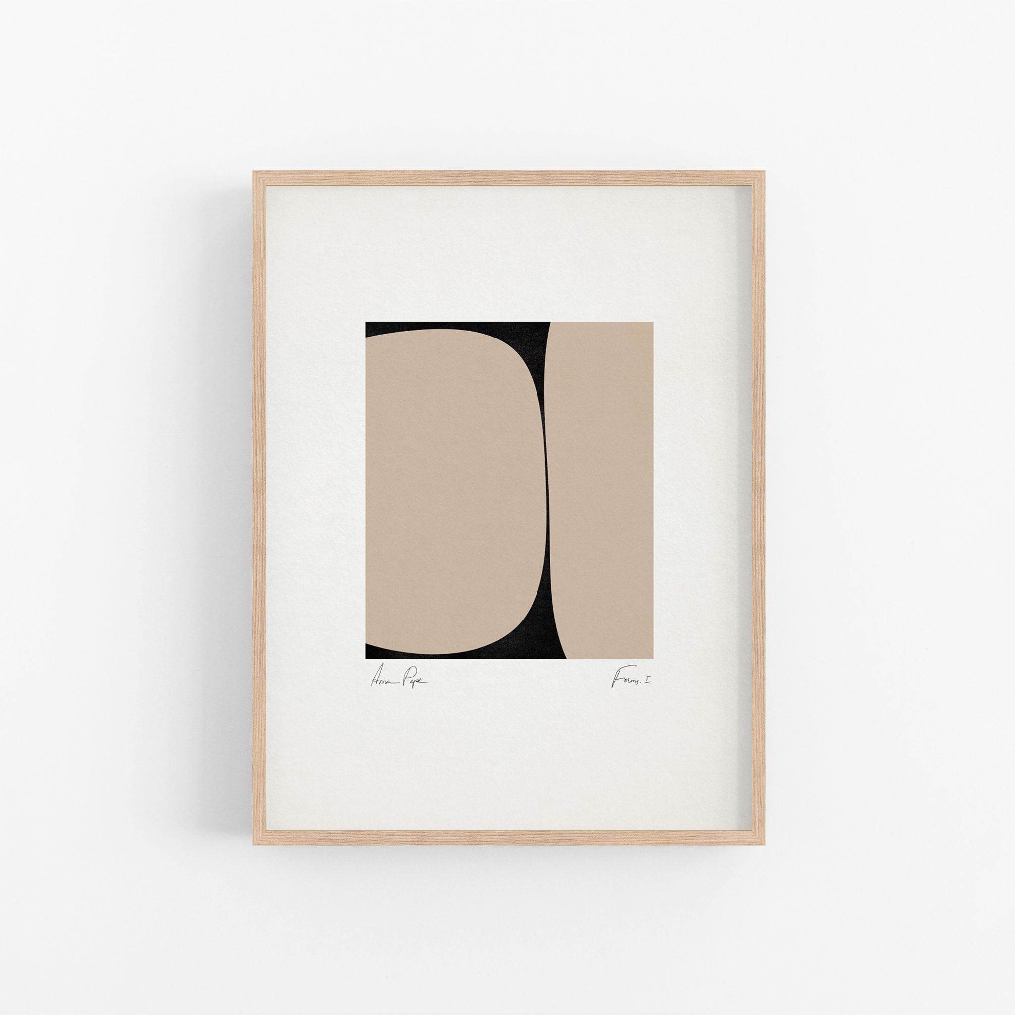 Ensemble encadré de 3 impressions giclées abstraites, format A3