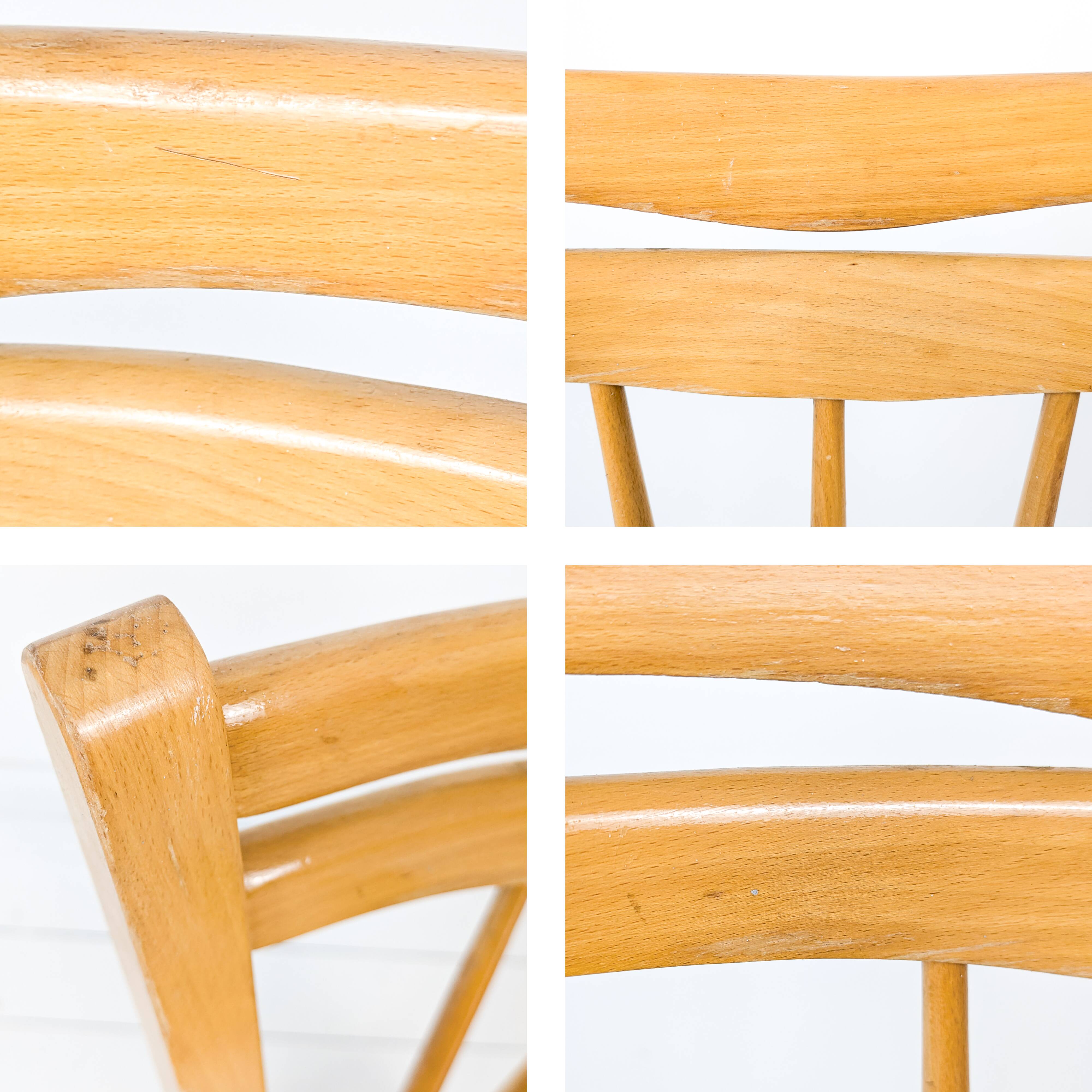 Frankfurt Chair Chaise en bois Salle à manger Cuisine Mid Century Vintage Chaise de cuisine stable R