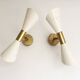 Pair of Italian flute wall lights design 1950