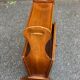 Vintage magazine rack, solid light wood document holder, caned, 1960.