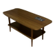 Scandinavian coffee table in teak and ceramic from the 1960s.
