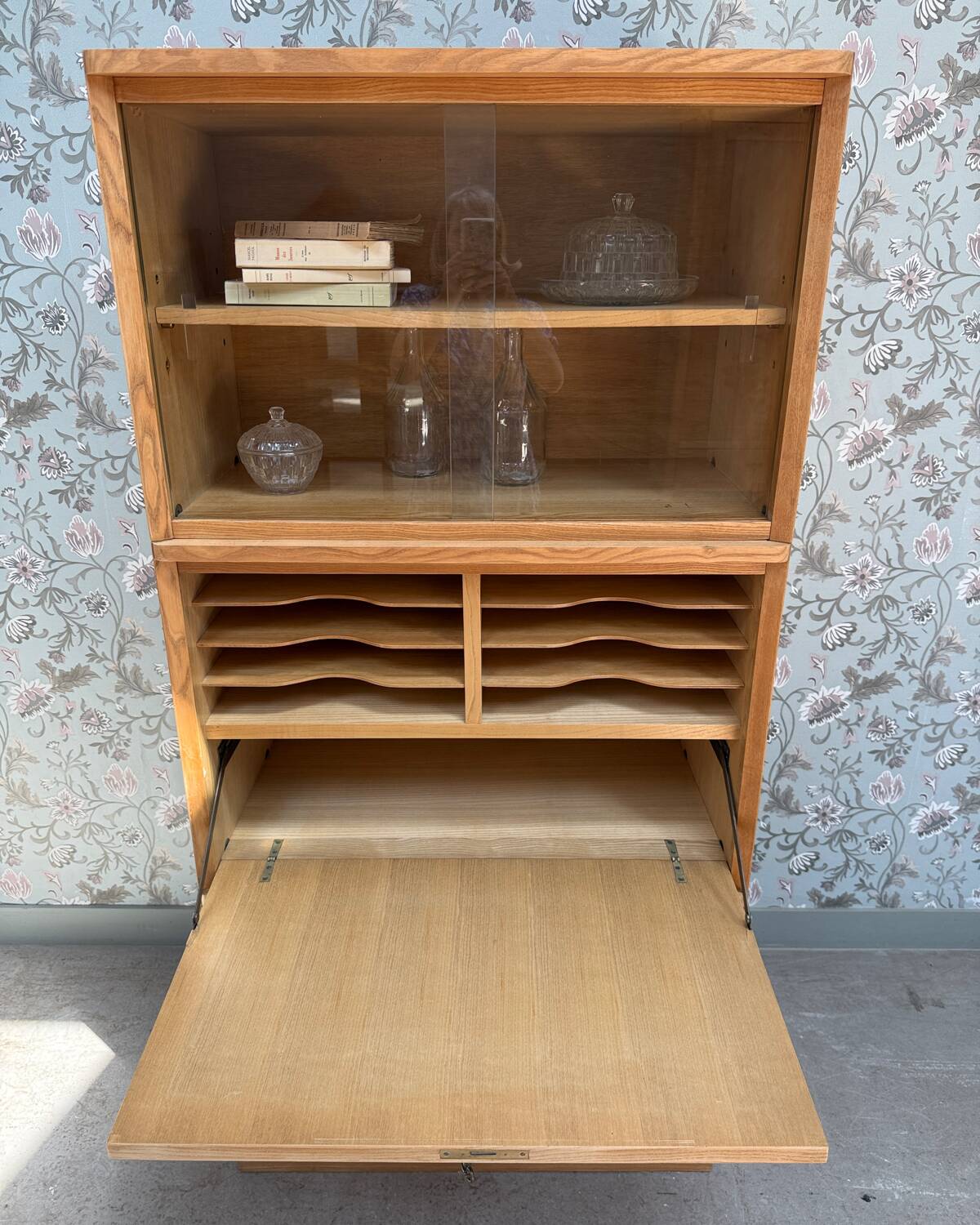 60s-70s oak secretary desk (renovated)