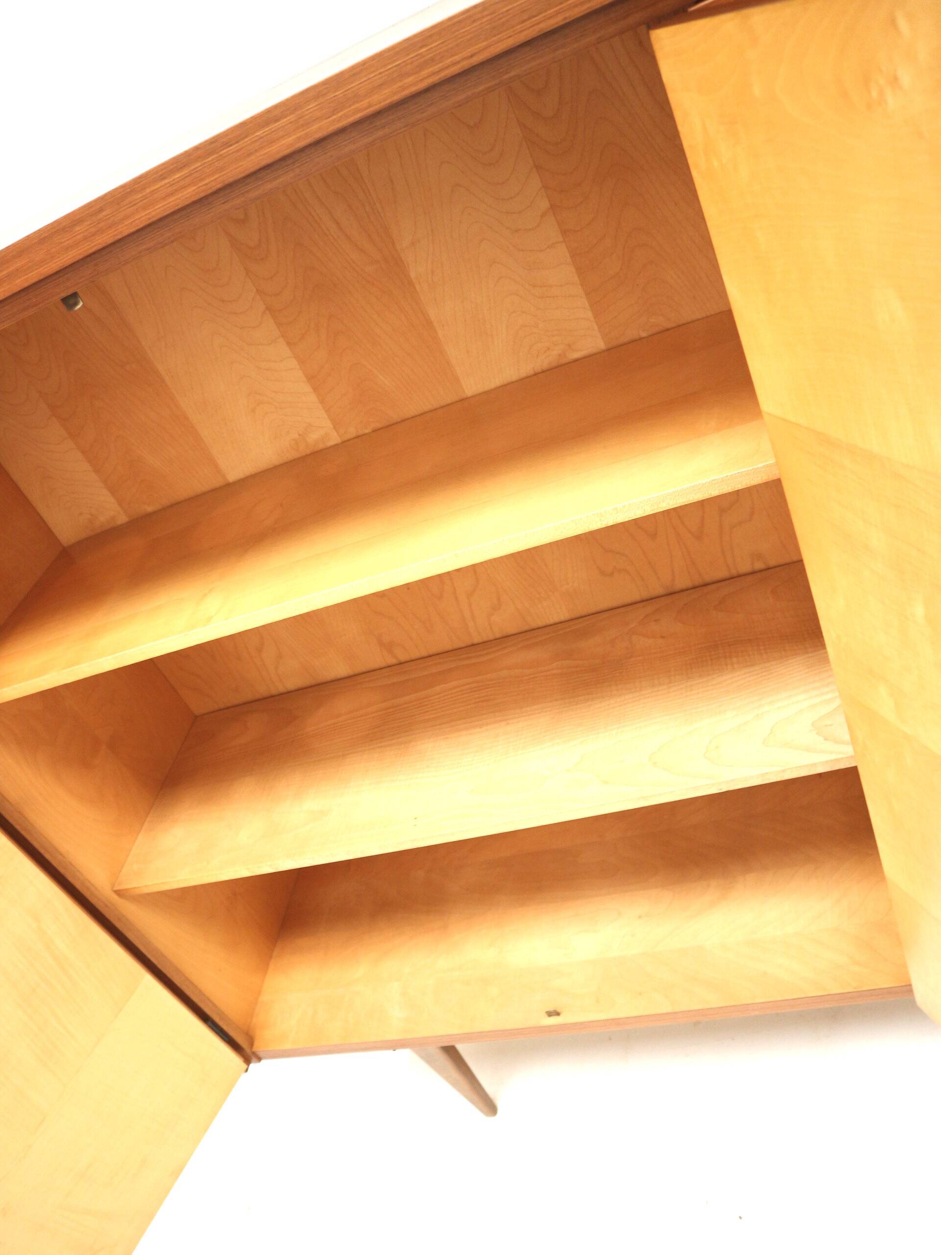 Large vintage highboard sideboard / wall unit made of teak from the 1960s