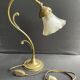 Table lamp – Golden brass and molded glass