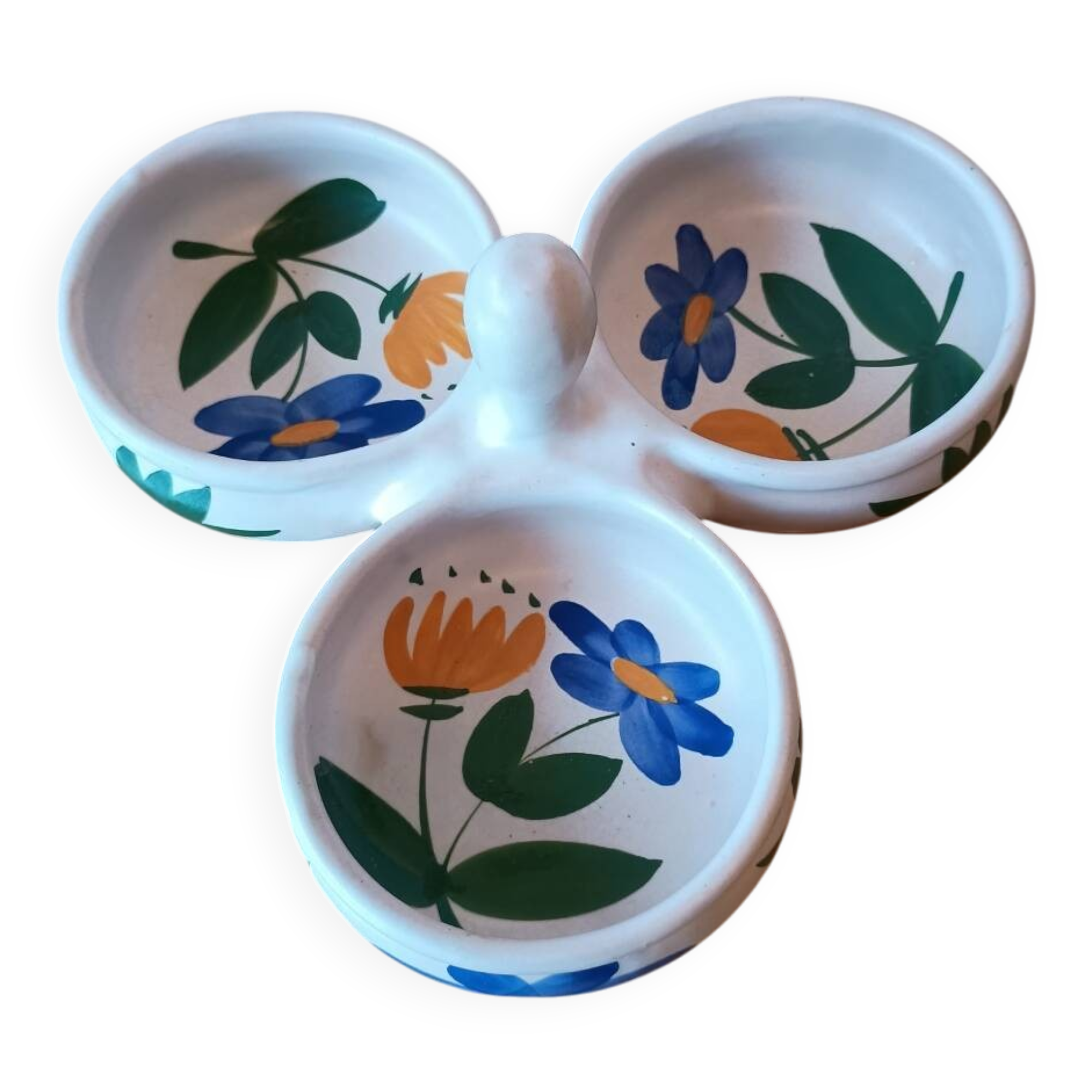 Hand-painted ceramic aperitif plate – Poteries du Marais