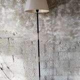 1960s floor lamp in brass and black lacquered steel