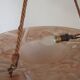 French Art Deco Stamped S.E.V.B.A Pink Glass Platform Floral Design 5553