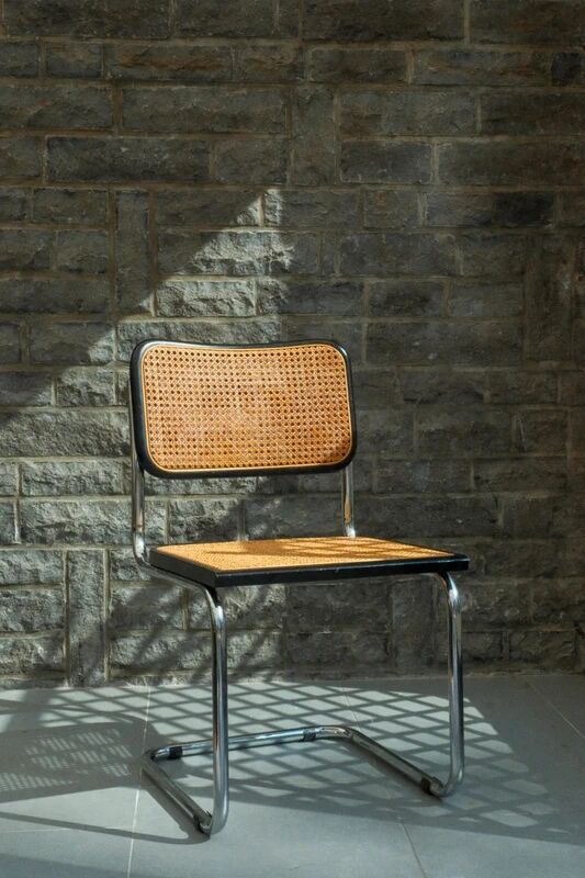 Pair of black Cesca chairs B32 Marcel Breuer