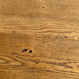 Table d'appoint en chêne massif avec pied ondulé