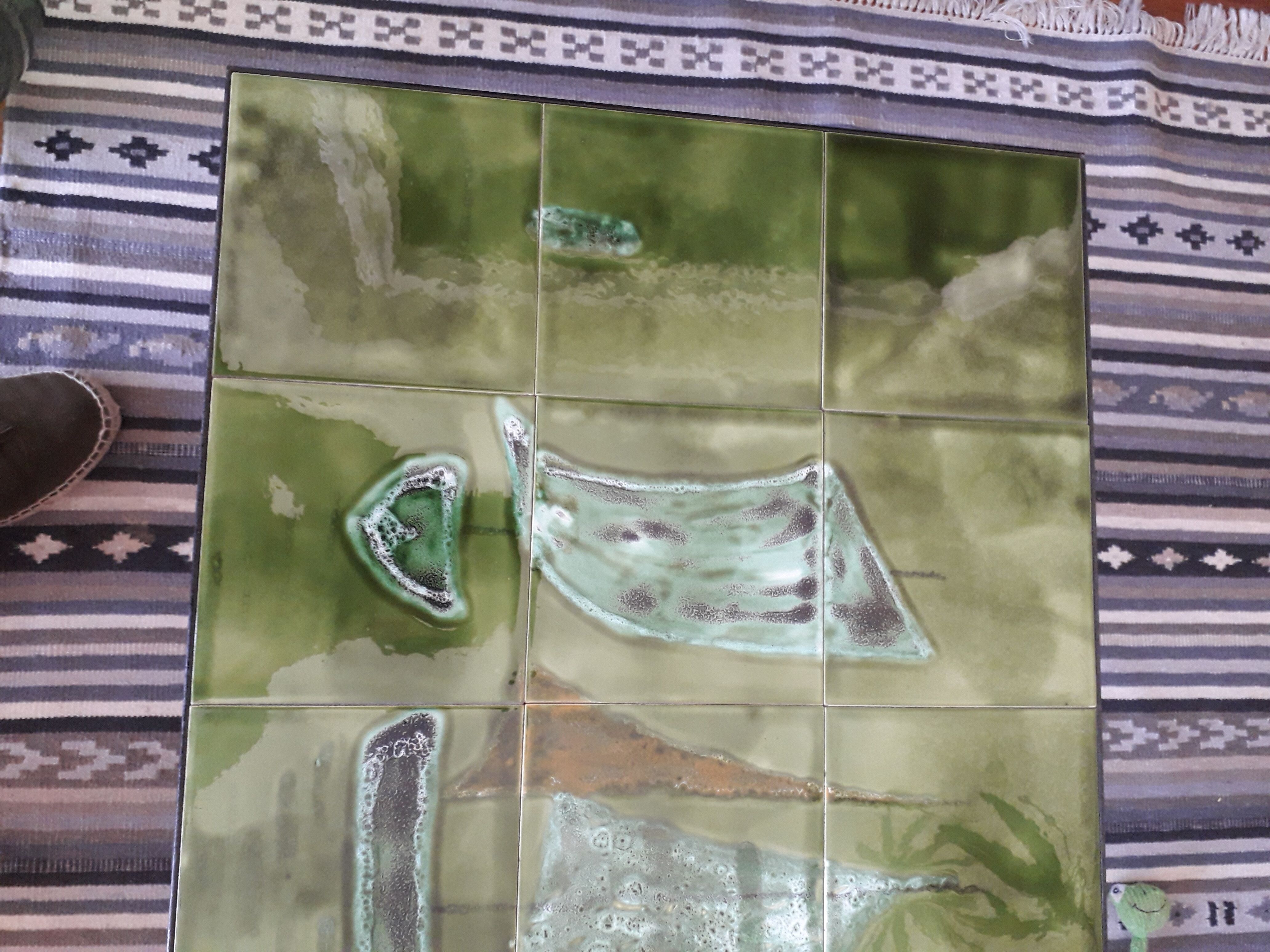 Rectangular ceramic coffee table Vallauris