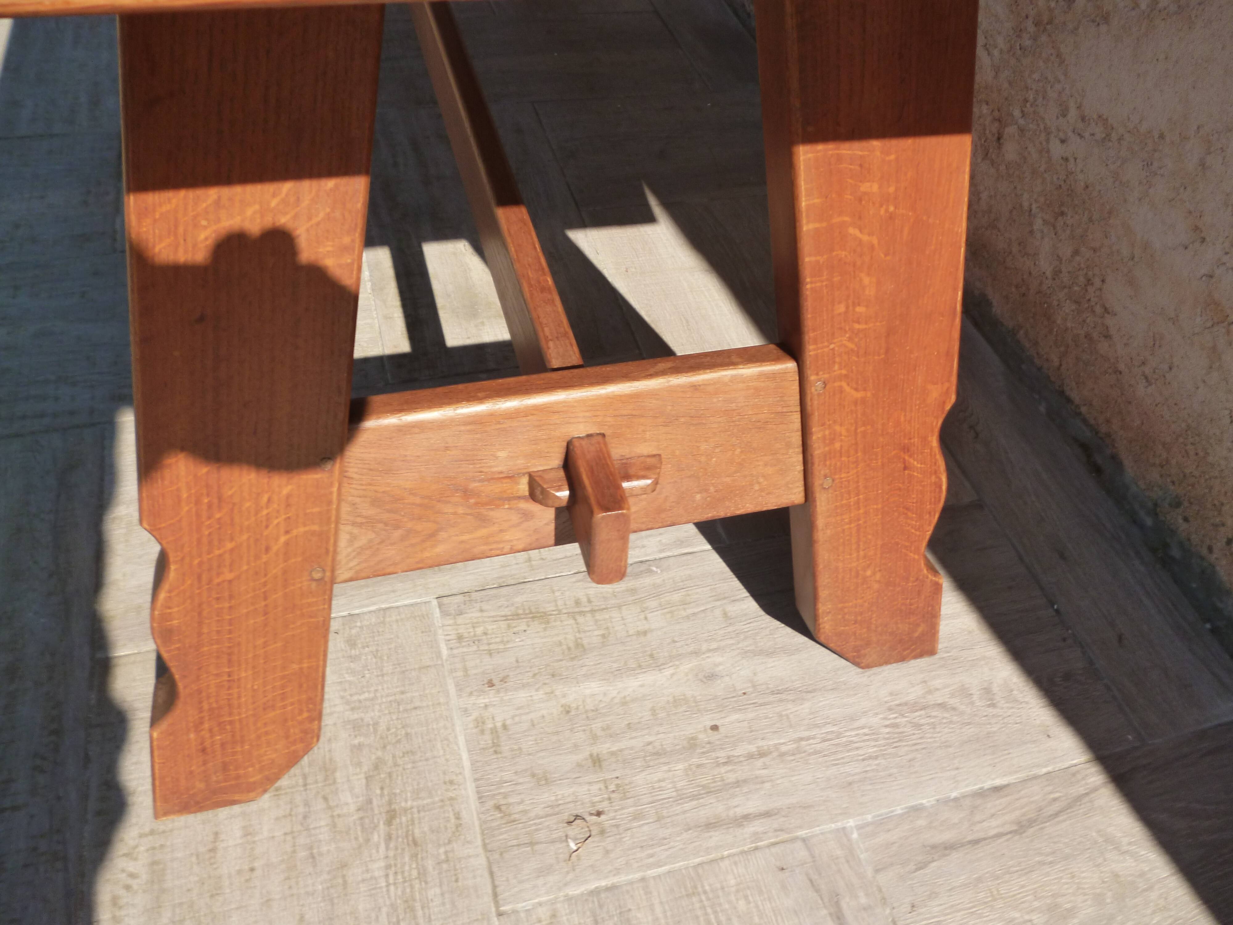 Farm table in blond oak