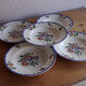 Set of 5 Longwy plates model Spring