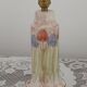 Set of 2 Hand-Painted Jersey Pottery Tulip Design Table / Bedside Lamps