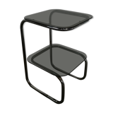 Chrome and glass bedside