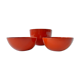 Orange-red enamelled bowls by Kaj Franck for Finel 1960s