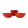 Orange-red enamelled bowls by Kaj Franck for Finel 1960s