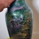 Glazed glass vase Signed Laque Line H 40cm