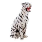 White ceramic tiger - Ceramiche Boxer, Italy