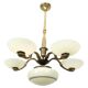 Art Nouveau brass and glass chandelier, 1910s