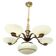 Art Nouveau brass and glass chandelier, 1910s