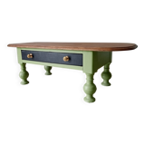 Antique coffee table in solid oak from the early 20th century