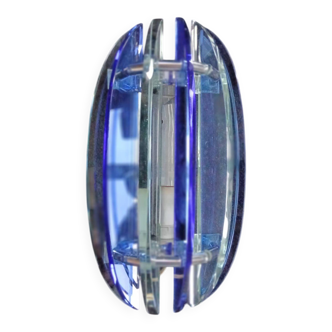 Très Belle Lampe Applique Veca, Italie, 1970 Fontana Arte Design Bleu