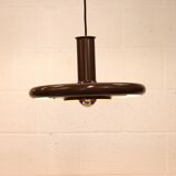 Brown vintage Fog & Morup pendant lamp: Hans Due Optima model, mid-century.