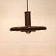 Brown vintage Fog & Morup pendant lamp: Hans Due Optima model, mid-century.