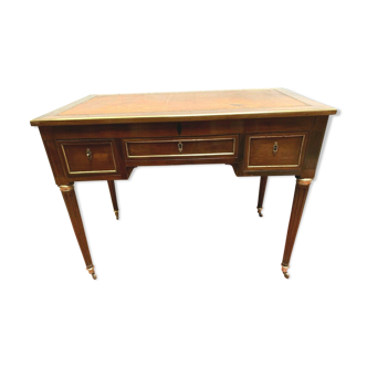 Napoleon III Style Louis XVI Flat Mahogany desk 19th century