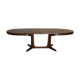 Scandinavian style oval table in central foot with extensions