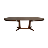 Scandinavian style oval table in central foot with extensions