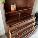 Bookcase, teak chest of drawers, 1960