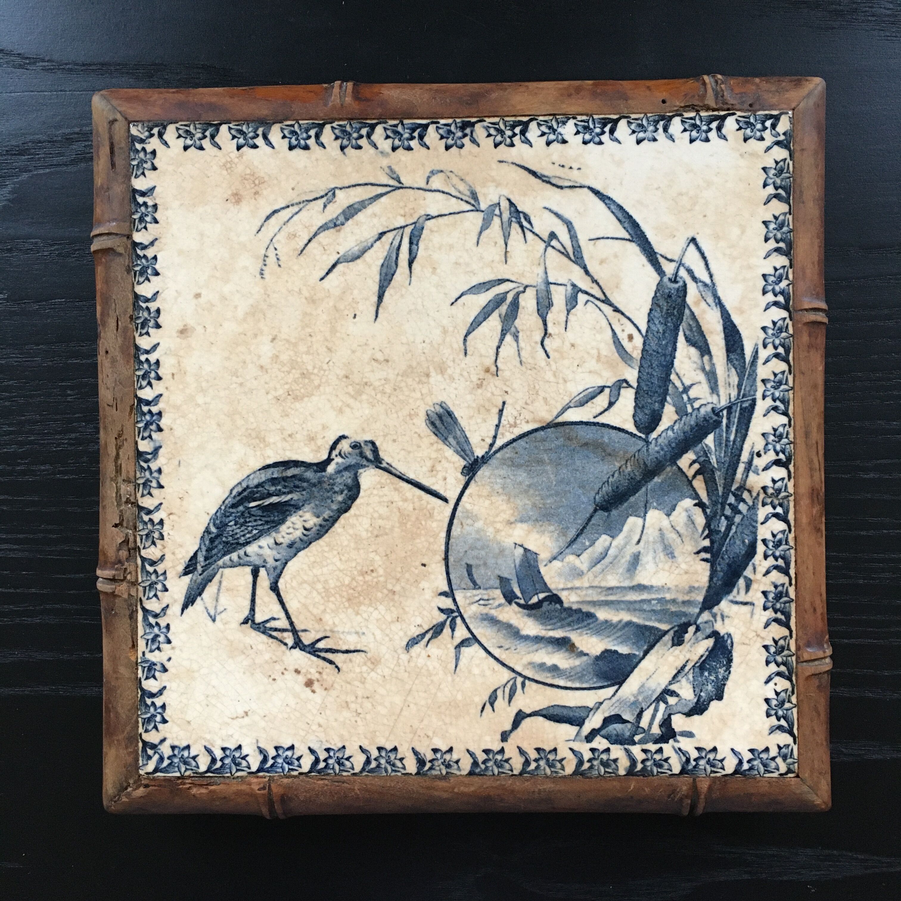 Antique ceramic trivet