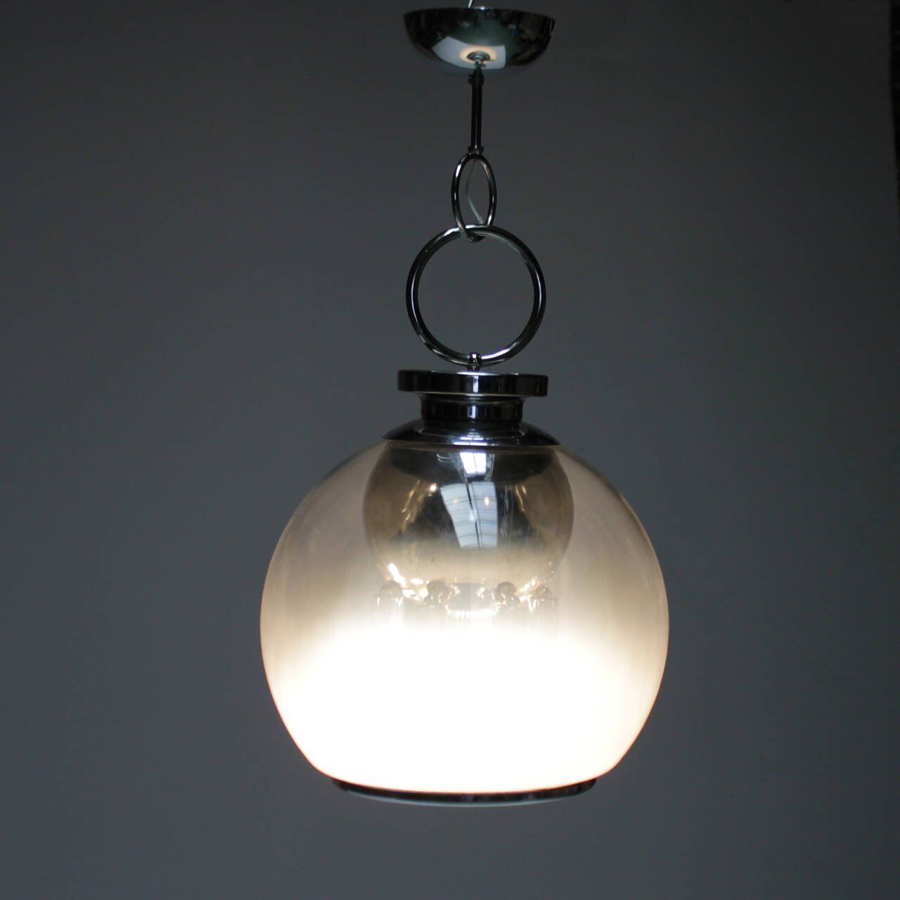 Six bulbs in Murano glass chandelier