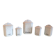Suite of five Apilco porcelain spice jars / vintage 70s