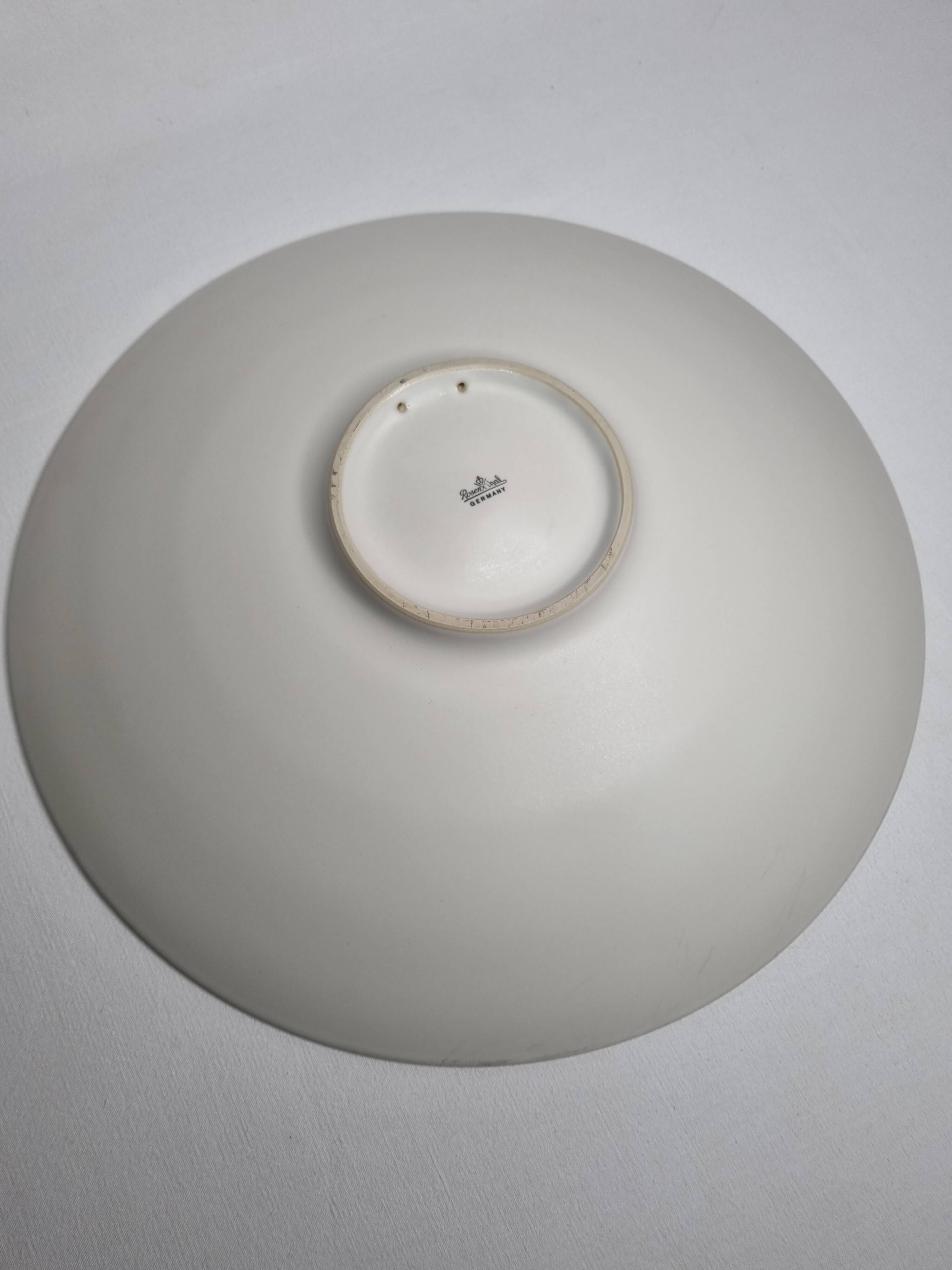 Large Rosenthal platter, 36 cm, Gilbert Portanier, abstract design, signed, 1970s