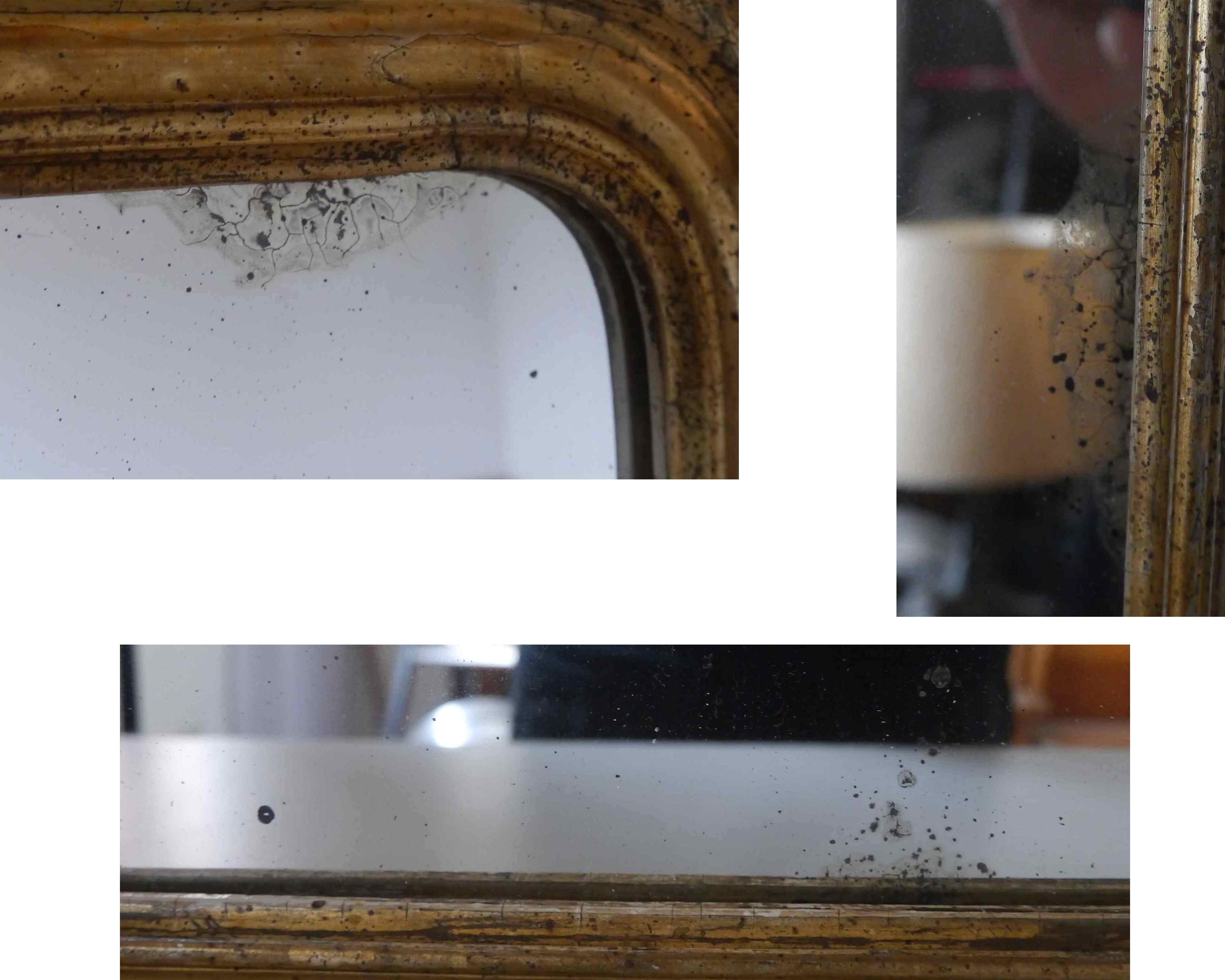Old mirror louis Phillipe style gilded 670 mm x 510 mm