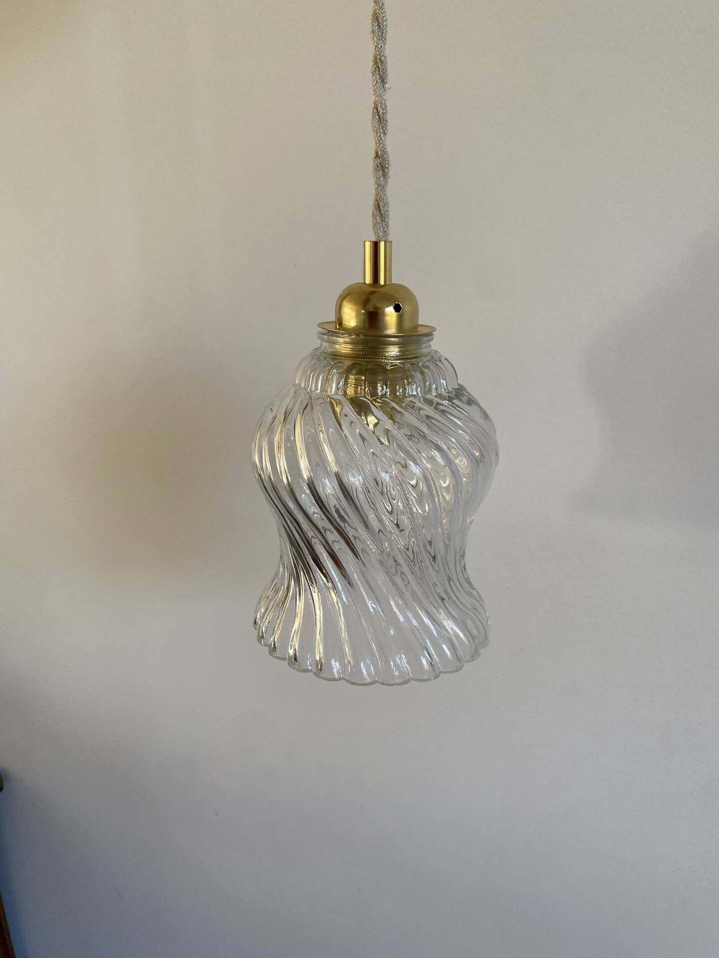 Vintage glass globe lamp
