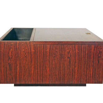 Vintage Scandinavian rosewood bar/planter coffee table