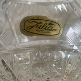 Pair of hand-cut Bohemian crystal ball vases Julia Crystal