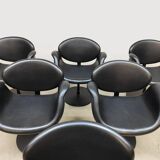Vintage Dutch design 'Little Tulip' swivel chairs by Pierre Paulin for Artifort