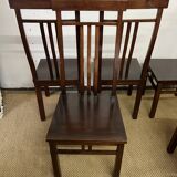 Série de 6 chaises en bois