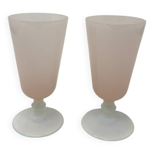 lot de 2 verres roses