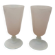 Set of 2 pink opaline glasses Empoli