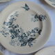 Lot de dix assiettes en Longwy , décor Botanique