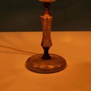 Chic hotel table lamp in onyx and brass, mid-century modern table lamp from the 70s.