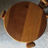 Suite of 4 1970 pine stools with wings