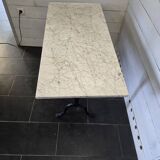 Ancienne table de bistrot dessus marbre