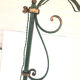 Lampadaire en fer forgé vert et doré vintage année 50