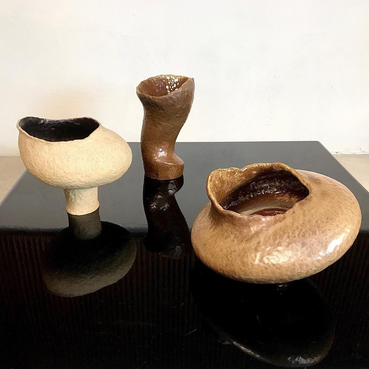 Sculptural studio ceramic art vase from Atelier Sorembe, Germany 1970s